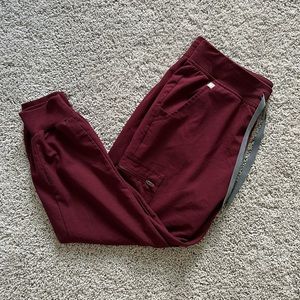 FIGS Burgundy Joggers Medium Petite